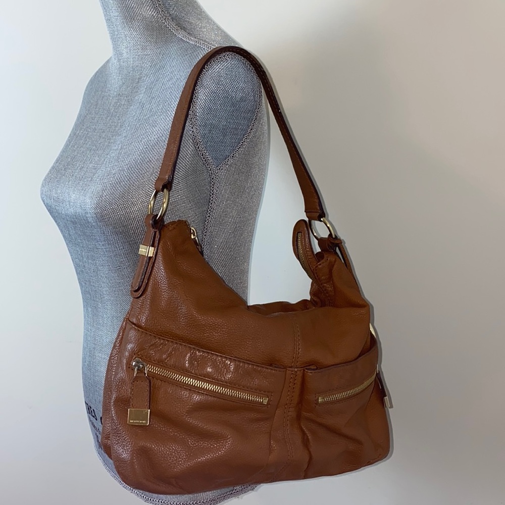 Michael Kors Leather Curved Shoulder Bag Handbag Purse
